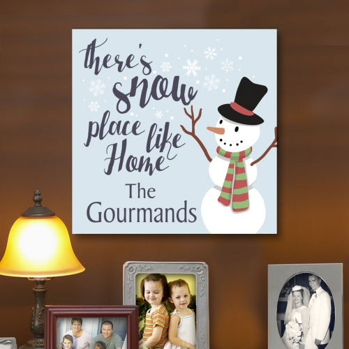 There’s Snowplace Like Home Canvas - Sunny Jar Personalized™