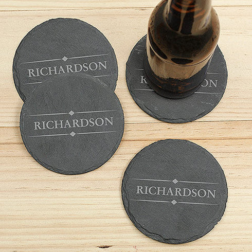 Personalized Name Slate Coaster Set - Sunny Jar Personalized™