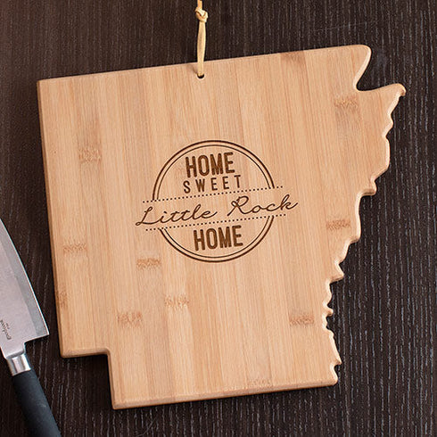 Personalized Home Sweet Home Arkansas State Cutting Board - Sunny Jar Personalized™