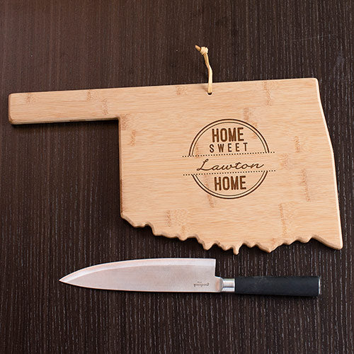 Personalized Home Sweet Home Oklahoma State Cutting Board - Sunny Jar Personalized™