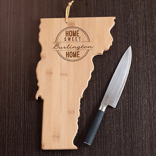 Personalized Home Sweet Home Vermont State Cutting Board - Sunny Jar Personalized™