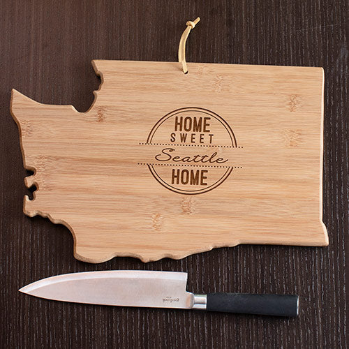 Personalized Home Sweet Home Washington State Cutting Board - Sunny Jar Personalized™