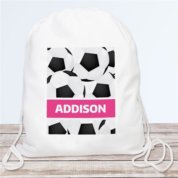 Personalized Soccer Drawstring Bag - Sunny Jar Personalized™