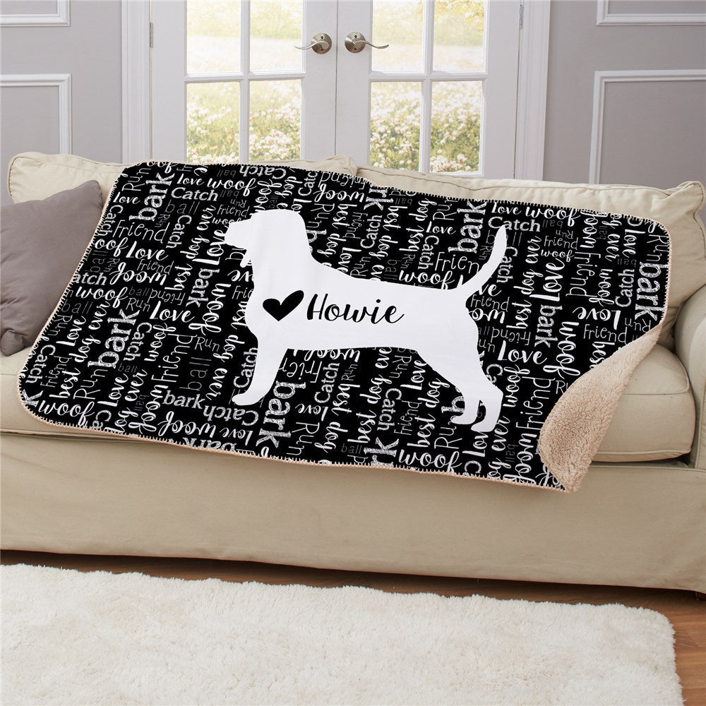 Personalized Dog Breed Sherpa Throw - Sunny Jar Personalized™