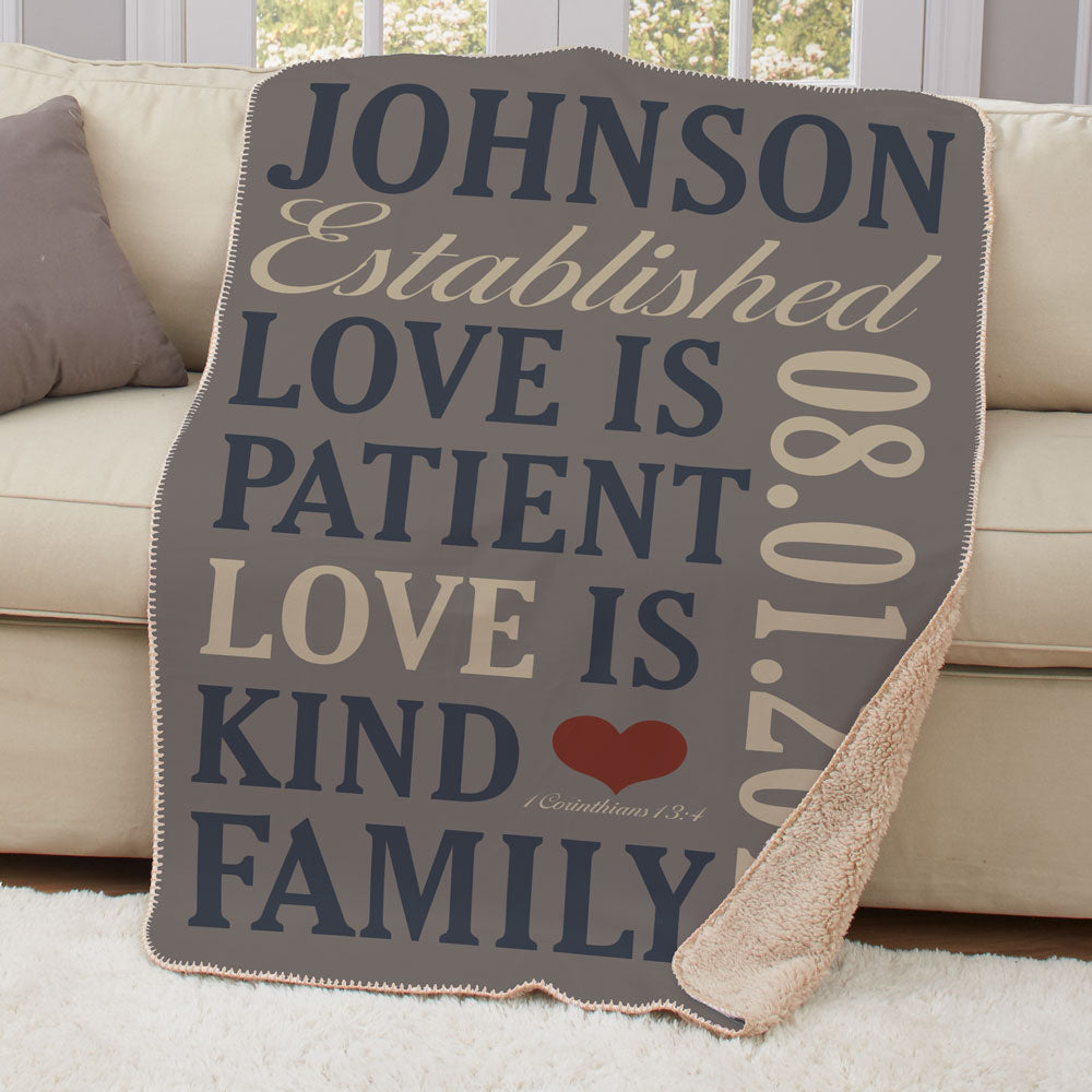 Personalized Love Is... Sherpa Blanket - Sunny Jar Personalized™