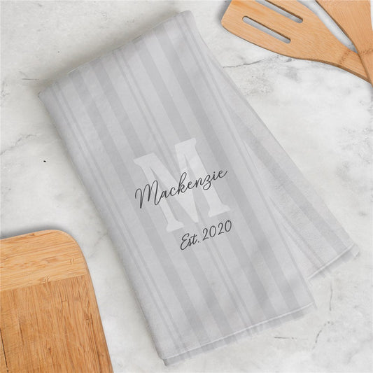 Personalized Family Initial Dish Towel - Sunny Jar Personalized™