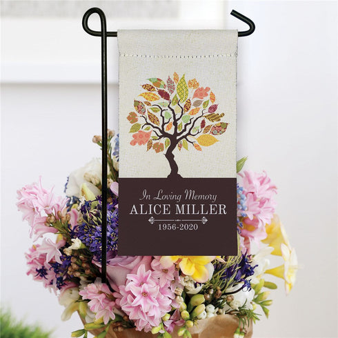 Personalized Memorial Tree Mini Garden Flag - Sunny Jar Personalized™