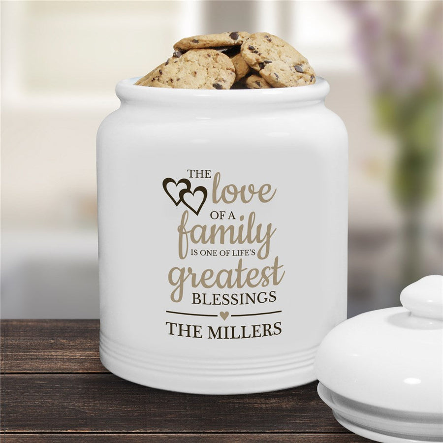 Personalized The Love of Family Cookie Jar - Sunny Jar Personalized™