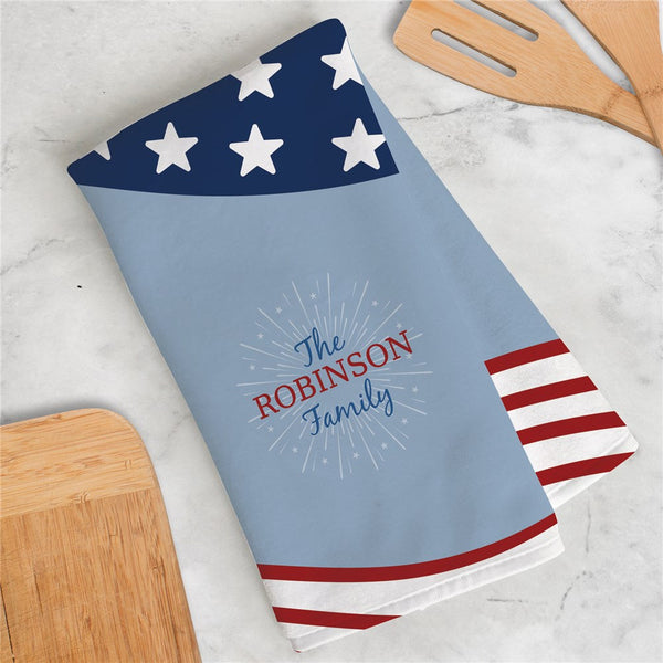 Personalized Patriotic Dish Towel - Sunny Jar Personalized™