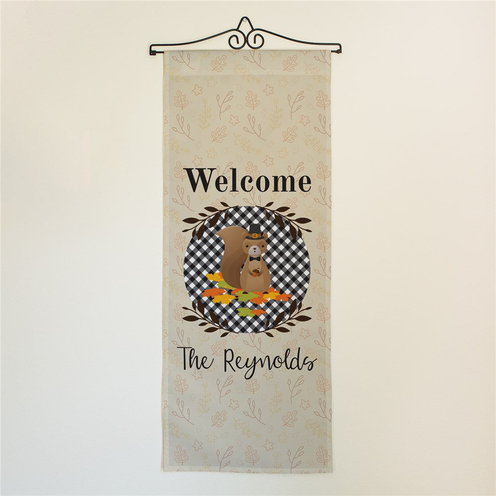 Personalized Welcome Squirrel Wall Hanging - Sunny Jar Personalized™