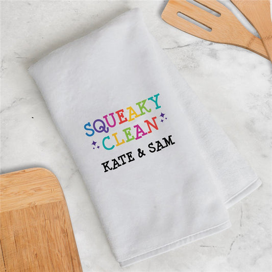 Personalized Squeaky Clean Dish Towel - Sunny Jar Personalized™