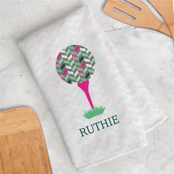 Personalized Women's Colorful Golf Ball Towel - Sunny Jar Personalized™