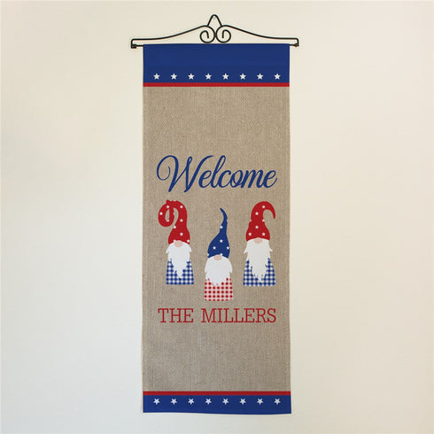 Personalized Patriotic Gnomes Wall Hanging - Sunny Jar Personalized™