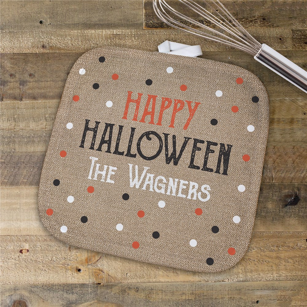 Personalized Happy Halloween Pot Holder - Sunny Jar Personalized™