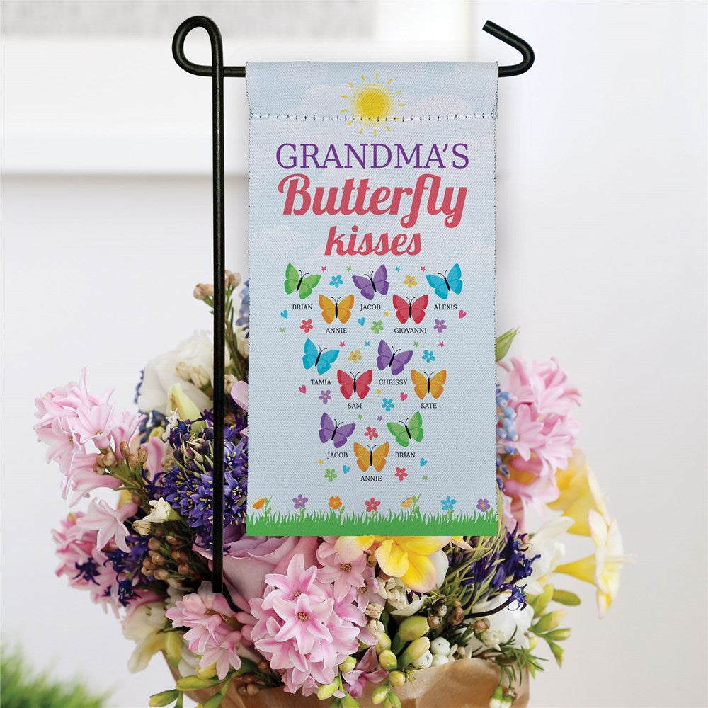 Personalized Butterfly Kisses Mini Garden Flag - Sunny Jar Personalized™