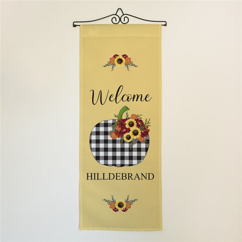 Personalized Welcome Buffalo Pumpkin Wall Hanging - Sunny Jar Personalized™