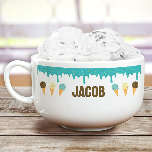 Personalized Ice Cream Drip Bowl - Sunny Jar Personalized™