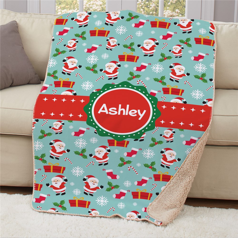 Personalized Santa Sherpa Blanket - Sunny Jar Personalized™