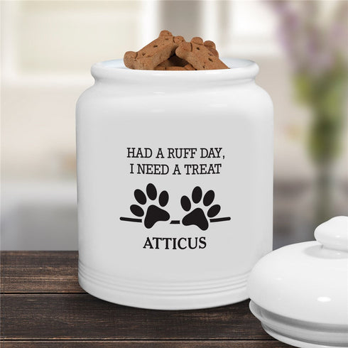 Personalized Ruff Day Treat Jar - Sunny Jar Personalized™