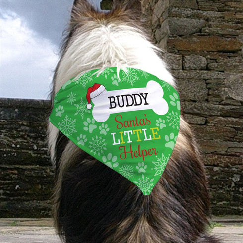 Personalized Santa's Little Helper Pet Bandana - Sunny Jar Personalized™