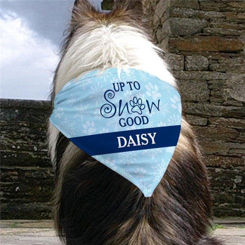 Personalized Up To Snow Good Pet Bandana - Sunny Jar Personalized™