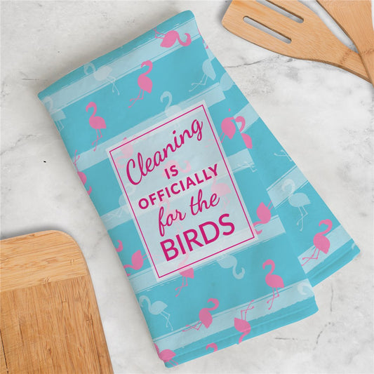 Cleaning Is For The Birds Dish Towel - Sunny Jar Personalized™