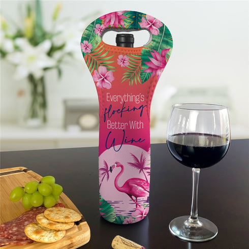 Personalized Everything's Flocking Better Wine Gift Bag - Sunny Jar Personalized™