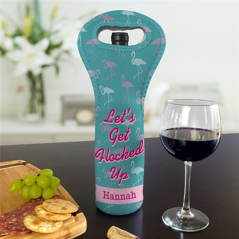 Personalized Let's Get Flocked Up Wine Gift Bag - Sunny Jar Personalized™