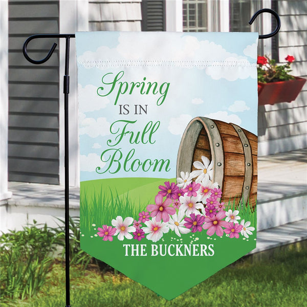 Personalized Full Bloom Pennant Garden Flag - Sunny Jar Personalized™