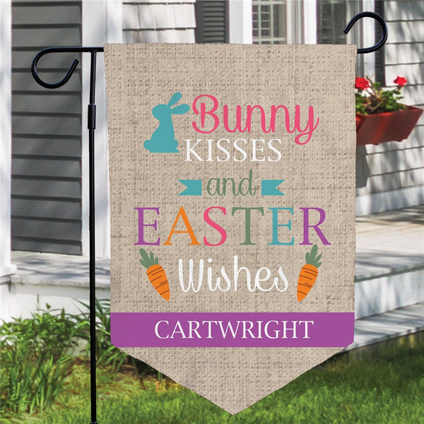 Personalized Colorful Easter Wishes Pennant Garden Flag - Sunny Jar Personalized™