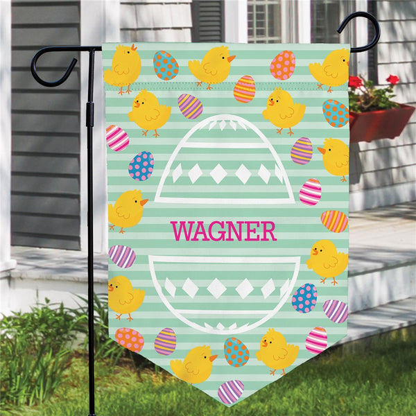 Personalized Colorful Diamond Egg Pennant Shape Garden Flag - Sunny Jar Personalized™