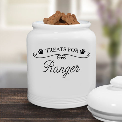 Personalized Treats for with Paws and Flourishes Treat Jar - Sunny Jar Personalized™