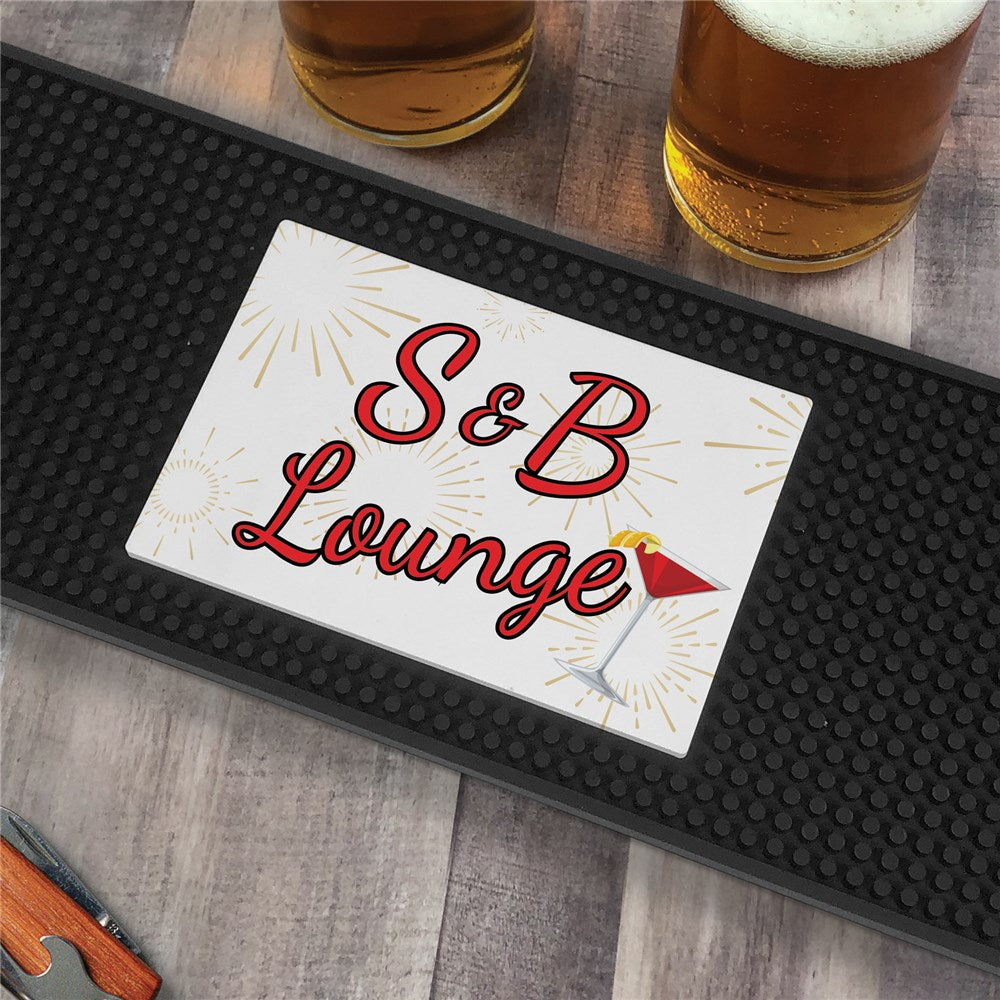 Personalized Martini Lounge Bar Mat - Sunny Jar Personalized™