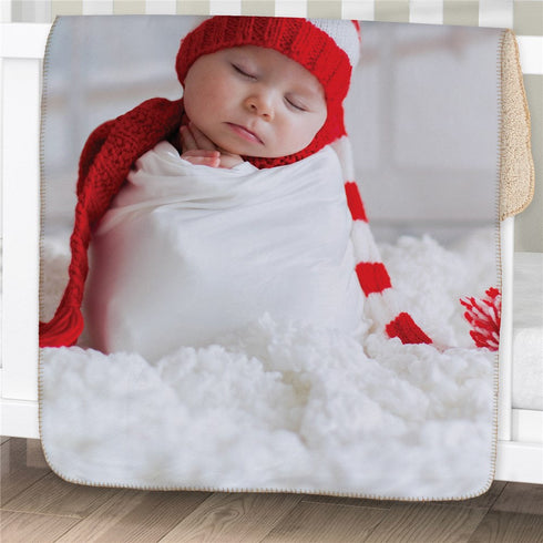 Personalized Photo Sherpa Baby Blanket - Sunny Jar Personalized™