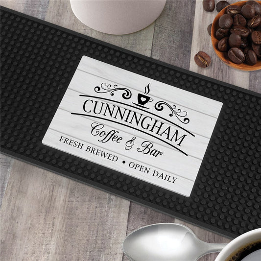 Personalized Farmhouse Coffee Bar Mat - Sunny Jar Personalized™