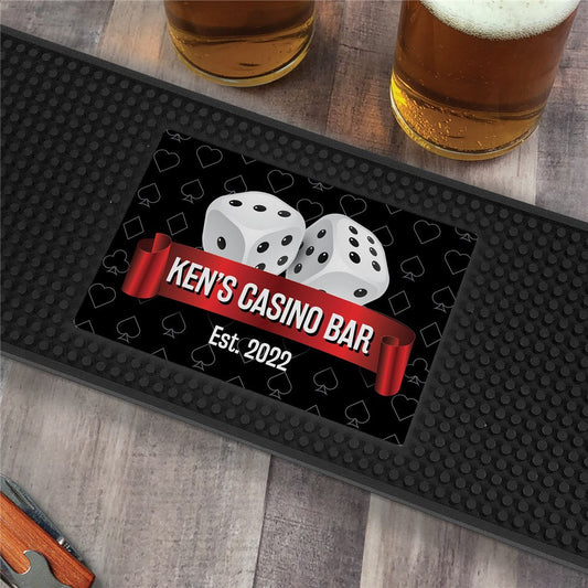 Personalized Dice with Banner Bar Mat - Sunny Jar Personalized™