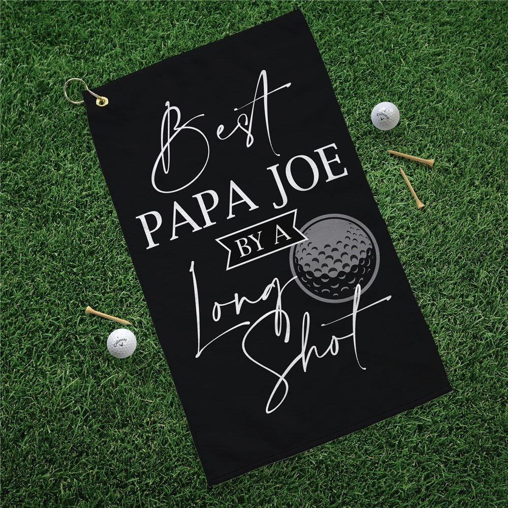 Personalized Best by a Long Shot Golf Towel - Sunny Jar Personalized™