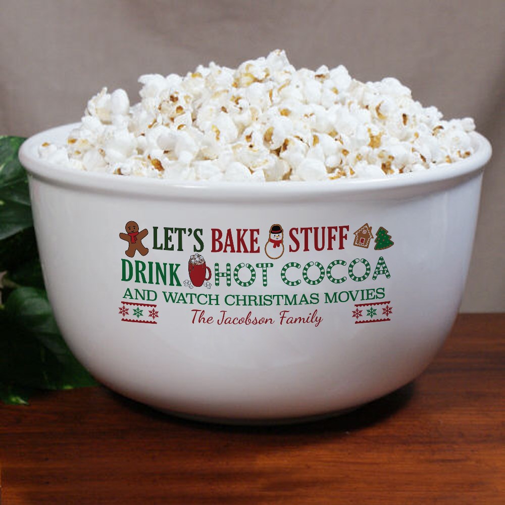 Personalized Let's Bake Stuff Popcorn Bowl - Sunny Jar Personalized™