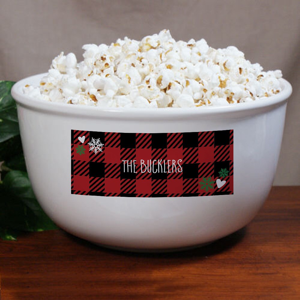 Personalized Christmas Popcorn Bowl - Sunny Jar Personalized™