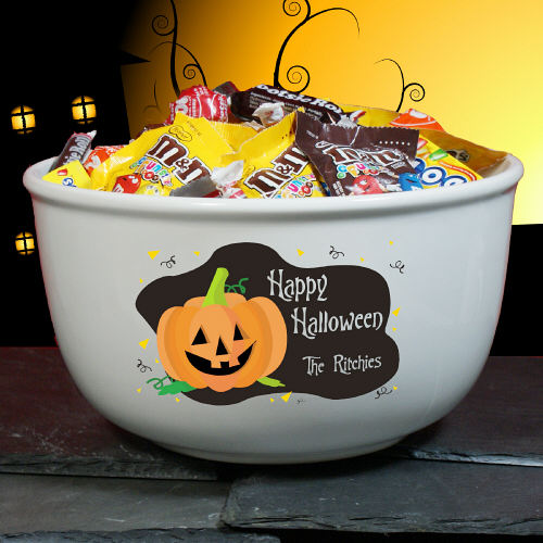 Happy Halloween Personalized Ceramic Bowl - Sunny Jar Personalized™