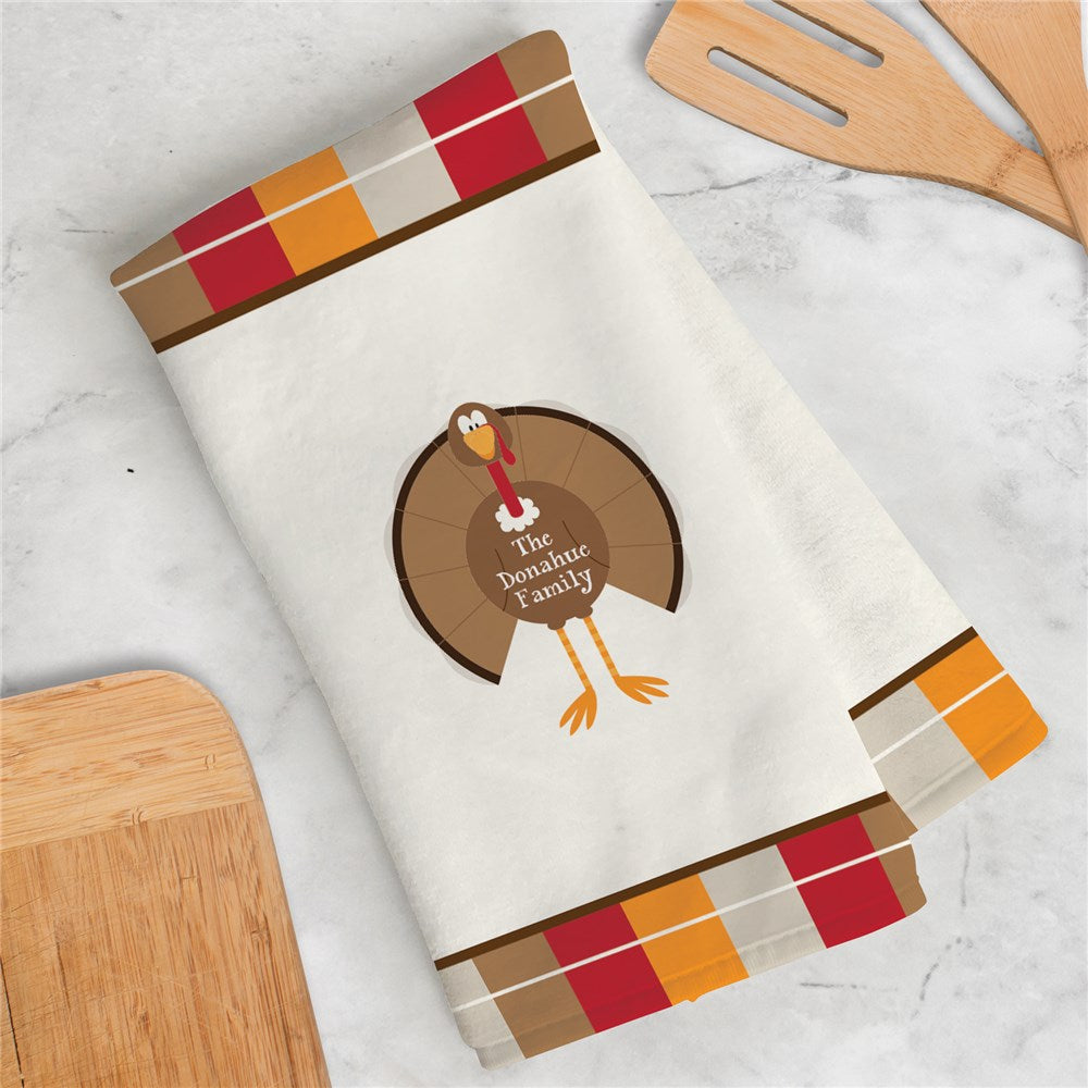 Personalized Turkey Welcome Dish Towel - Sunny Jar Personalized™