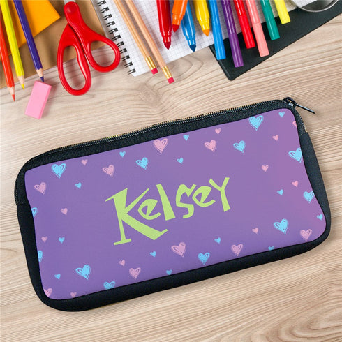 All Hearts Custom Printed Pencil Case - Sunny Jar Personalized™