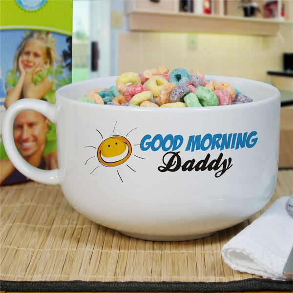 Good Morning Personalized Cereal Bowl - Sunny Jar Personalized™