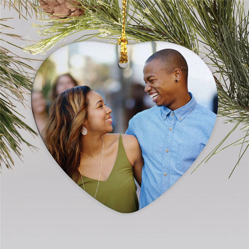 Heart-Shaped Photo Ornament - Sunny Jar Personalized™