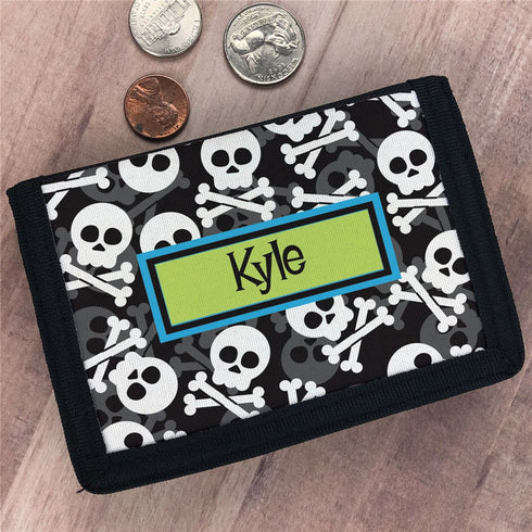 Personalized Skulls Velcro Wallet - Sunny Jar Personalized™