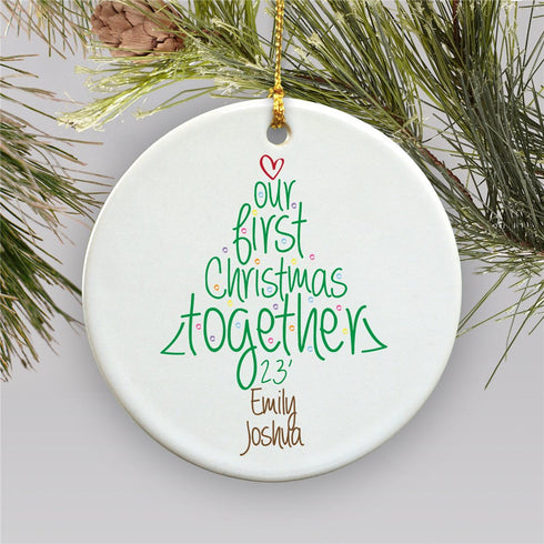 Personalized Ceramic First Christmas Ornament - Sunny Jar Personalized™