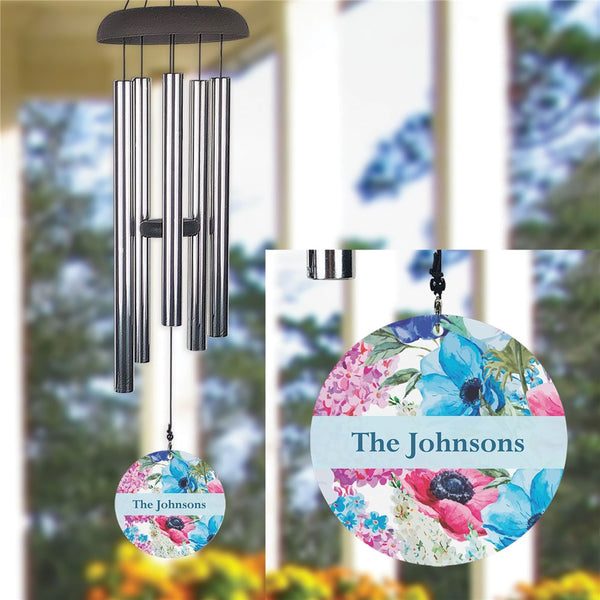 Personalized Floral Spring Wind Chime - Sunny Jar Personalized™