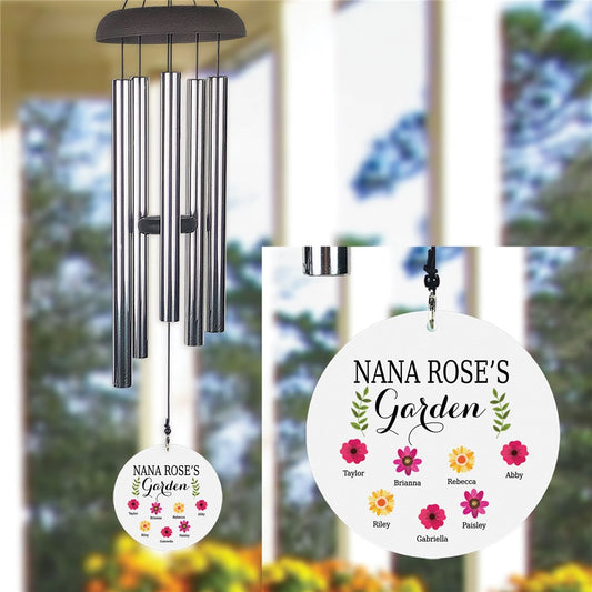 Personalized Grandma's Garden Wind Chime - Sunny Jar Personalized™