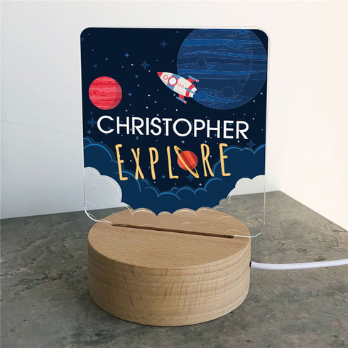 Personalized Explore Space Light Up Sign - Sunny Jar Personalized™