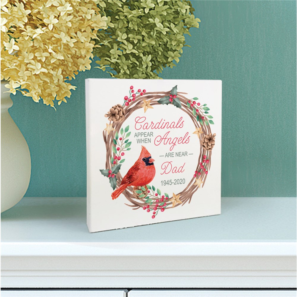 Personalized Cardinals Appear When Angels Are Near 6x6 Sign - Sunny Jar Personalized™